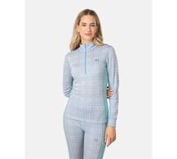 Kari Traa - Première couche technique en laine de mérinos - Rose Half Zip Baselayer Top Bright Turquoise pour Femme en Laine - Taille S - Bleu Bleu S
