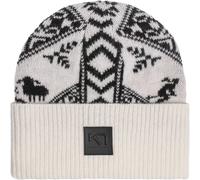 KARI TRAA Saga Knit Beanie - Femme - Blanc / Noir - taille Unique- modèle 2026