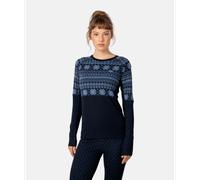 Kari Traa - Haut technique en laine de mérinos - Vilma LS Sea pour Femme en Laine - Taille M - Navy Navy M