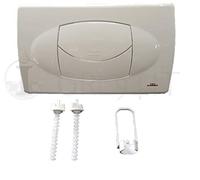 Kariba série 306200 Biblo Plaque Commande Double Bouton Blanc