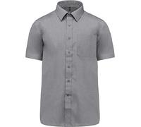 Kariban ACE > Chemise Manches Courtes - Marl Storm Grey, L, Homme