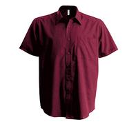 Kariban ACE > Chemise Manches Courtes - Wine, M, Homme