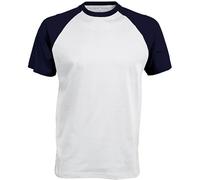 Kariban Base Ball > T-Shirt Bicolore Manches Courtes - White/Navy, 3XL, Unisexe