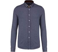 Kariban Chemise Jacquard Manches Longues - Jacquard Blue, S, Homme