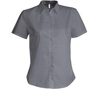 Kariban Chemise Oxford Manches Courtes Femme - Oxford Silver, S, Femme
