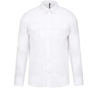 Kariban Chemise Pilote Manches Longues Homme - Blanc, L, Homme
