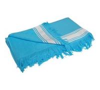Kariban - Drap de plage - Fouta - K128 - bleu turquoise - couleur:Bleu turquoise Bleu G