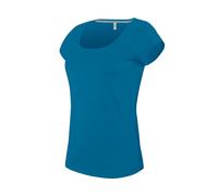 Kariban femmes Bateau Cou T-shirt - Adulte Vide Plaine Dames Décontractée Tee