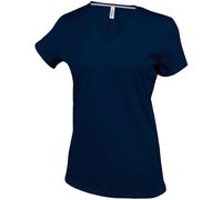 Kariban femmes Court Manche Col en V T-shirt - Plaine Décontractée Coton Tee