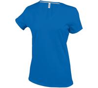 Kariban femmes Court Manche Col en V T-shirt - Plaine Décontractée Coton Tee