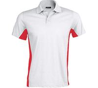 Kariban Flag > Polo Bicolore Manches Courtes - Rouge-Blanc, XXL, Unisexe
