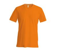 Kariban hommes Court Manche Col en V T-shirt - Décontractée Plaine Coton Tee