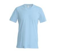 Kariban hommes Court Manche Col en V T-shirt - Décontractée Plaine Coton Tee