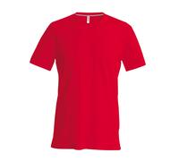 Kariban hommes Court Manche Col en V T-shirt - Décontractée Plaine Coton Tee