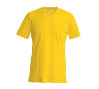 Kariban hommes Court Manche Col en V T-shirt - Décontractée Plaine Coton Tee