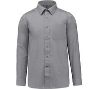Kariban JOFREY > Chemise Manches Longues - Marl Storm Grey, 6XL, Homme