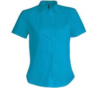 Kariban Judith > Chemise Manches Courtes Femme - Bright Turquoise, L, Femme