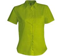 Kariban Judith > Chemise Manches Courtes Femme - Burnt Lime, L, Femme