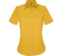 Kariban Judith > Chemise Manches Courtes Femme - Jaune, L, Femme