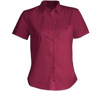 Kariban Judith > Chemise Manches Courtes Femme - Wine, L, Femme