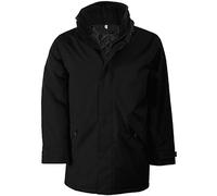 Kariban Parka rembourrée pour Homme, Noir, L
