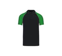 Kariban Polo Base Ball Manches Courtes - Black/Green, 3XL, Homme