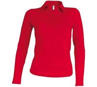 Polo femme manches longues Kariban Rouge L