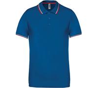 Kariban Polo Maille PIQUÉE Manches Courtes - Light Royal Blue/Red/White, L, Homme