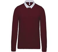 Kariban Polo Rugby - Wine/White, 5XL, Unisexe
