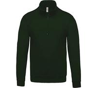 Kariban Sweat-Shirt col zippé - Forest Green, M, Unisexe