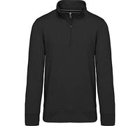 Kariban Sweat-Shirt col zippé - Noir, L, Homme