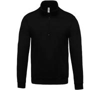 Kariban Sweat-Shirt col zippé - Noir, XL, Unisexe