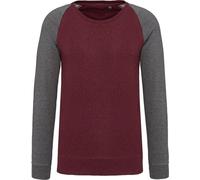 Kariban - Sweat-shirt en coton issu de l'agriculture biologique pour homme RW7463 (2XL) (Rouge vin/gris chiné)