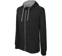 Kariban Sweat-Shirt zippé Capuche contrastée Homme
