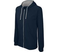 Kariban Sweat-Shirt zippé Capuche contrastée Homme