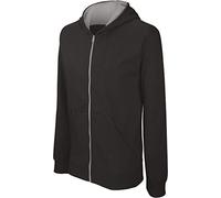 Kariban Sweat-Shirt zippé Capuche Enfant - Black/Fine Grey, 12/14, Enfant