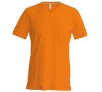 Kariban T-Shirt à Manches Courtes et col en V Coupe cintrée pour Homme (3XL) (Orange)