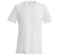 Kariban T-Shirt à Manches Courtes et col en V Coupe cintrée pour Homme (XL) (Blanc)