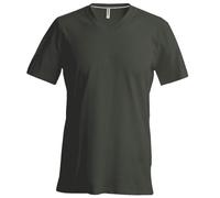 Kariban T-Shirt à Manches Courtes et col en V Coupe cintrée pour Homme (XL) (Gris)
