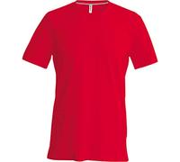 Kariban T-Shirt COL V Manches Courtes - Rouge, M, Homme