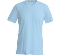 Kariban T-shirt Homme Slim Fit Col V RW707 (S) (Bleu Ciel)
