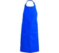 KARIBAN Tablier cuisine et sommelier avec bavette en 100% coton Dimension 90 cm sur 76 cm Coloris royal blue
