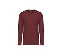 Kariban Tee-Shirt col V Manches Longues 100% Coton