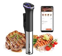 Karienvir Cuiseur Sous Vide, Imperméable à l'eau,Calculateur dImmersion Cuisinière, Thermostat Réglable Contrôle Précis de la Température, Écran Tactile LCD 10 à 90℃