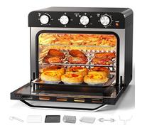 Karienvir Friteuse sans Huile 36 L, 1800W Friteuse à air chaud, Mini Four électrique, 6 Fonctions, 7 Accessoires, Grande Capacité, Minuteur et Réglateur de Température