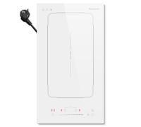 Karienvir Plaque à Induction 2 Feux Avec Prise, Plaque à Induction Vitrocéramique Encastrable de 30 cm Avec Zone Flexible, Fonction Boost, Minuterie et Verrouillage de Sécurité, 3500 W, con Enchufe