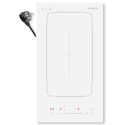 Karienvir Plaque Induction blanche 2 Feux Encastrable avec Prise, plaque a induction Flexible, Boost, Verrouillage de sécurité, Pause, Minuterie de 99 min, Maintien au chaud, 30 cm 3500 W