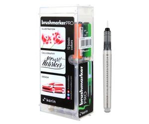 Karin 27 C1 marqueurs Pro Basic Colours Set avec blender, Lot de 12
