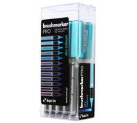 Karin Brushmarker PRO 12 sky colours Set de peintures pour pont et aquarelle Transparent