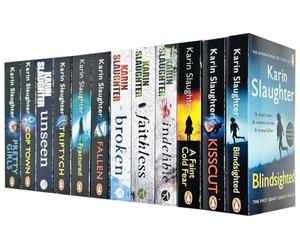 Karin Slaughter Will Trent and Grant County Series 12 Books Collection Set (Triptych, Cop Town, Fractured, Fallen, Indelible, Broken, Unseen, Kisscut, Faithless, Pretty Girls and More)